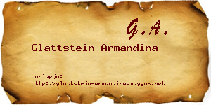Glattstein Armandina névjegykártya